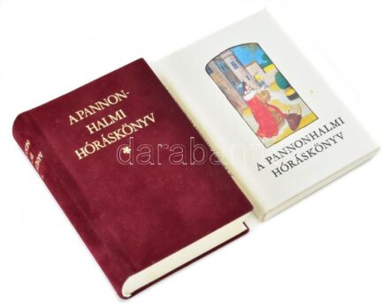 A Pannonhalmi Hóráskönyv. A Pannonhalmi Főapátsági Könyvtárban őrzött kódex hasonmása. Kísérő tanulmánnyal. Bp., 1982, Európa - Helikon. Kiadói aranyozott egészbársony-kötés, jó állapotban.