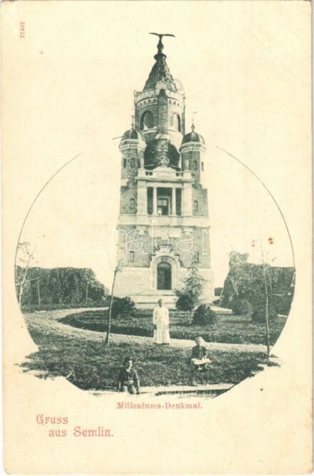 Zimony, Semlin, Zemun; Ezredéves emlékmű / Milleniums Denkmal / monnument