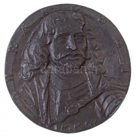 Kiss Kovács Gyula (1922-1984) DN 'II. Rákóczi' egyoldalas Sn emlékérem (221g/~85mm) T:2 / Hungary ND 'Francis II Rákóczi' one-sided Sn medallion. Sign: Gyula Kiss Kovács (221g/~85mm) C:XF