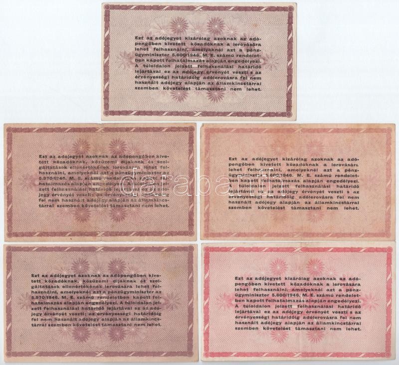 1946. 10.000AP-1.000.000AP (10db/5xklf) T:II-III közte: hajtatlan, szép papír, folt, szakadás, ceruzás firka - Image 4