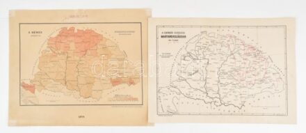 cca 1894 A csapadék eloszlása, Bp., Birkola és Vayda-ny., A nemek aránya, Bp., Posner-ny., 21x31 cm és 20x30 cm
