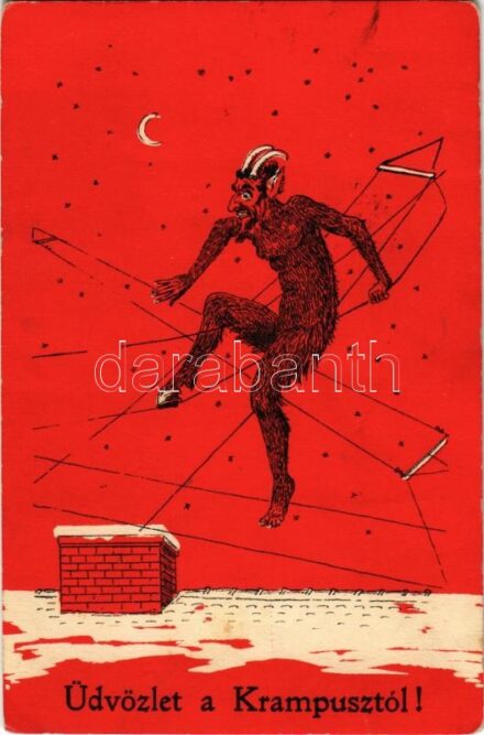 1935 Üdvözlet a Krampusztól / Krampus. C.H.W. VIII/2. 2506-20. (fl)