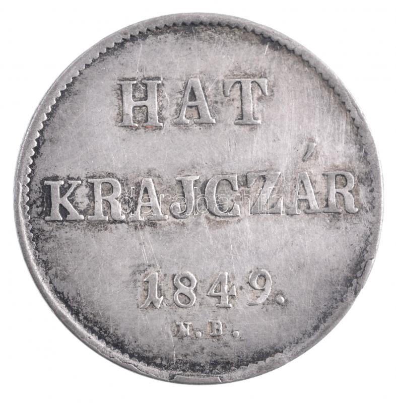 1849NB 6kr Ag T:2,2- patina, kis ph Adamo B3