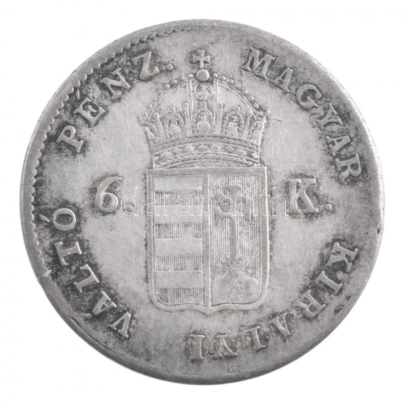 1849NB 6kr Ag T:2,2- patina, kis ph Adamo B3 - Image 2