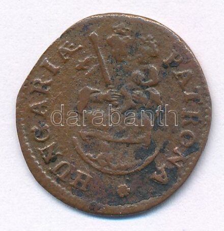 1704K-B Poltura Cu 'II. Rákóczi Ferenc' T:2,2- patina Hungary 1704K-B Poltura Cu 'Francis II Rákóczi' C:XF,VF patina Huszár:1549., Unger II.:1139.a