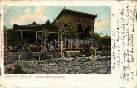 1904 Pécs, Kardos-úti menedékház. A Mecsek Egyesület kiadása (Rb)