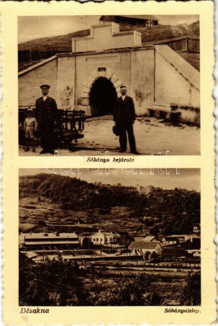 Désakna, Ocna Dejului; Sóbánya bejárata, sóbányatelep / salt mine, entrance (ázott sarok / wet corner)