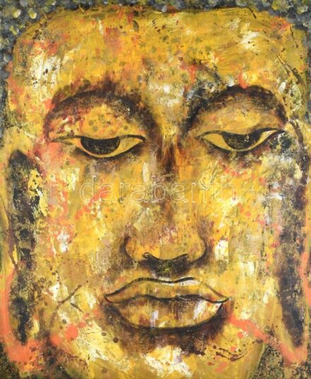 Kosawa 2011 jelzéssel a hátoldalán: Arckép. Olaj, vászon. Kissé sérült, 115×95 cm. KIZÁRÓLAG SZEMÉLYES ÁTVÉTEL, NEM POSTÁZZUK! / ONLY PERSONAL COLLECTION AT OUR OFFICE.