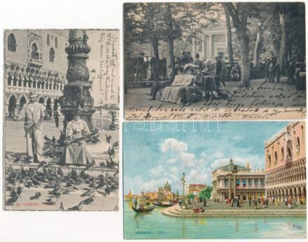 Venezia, Venice; 3 pre-1915 postcards
