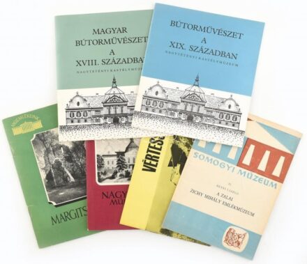 4 db kiállítási katalógus - Magyar bútorművészet a XVIII. században + Bútorművészet a XIX. században + Vértesszőlős + A Zalai Zichy Mihály Emlékmúzeum + Nagytétény műemlékei + Margitsziget. Papírkötésben, jó állapotban