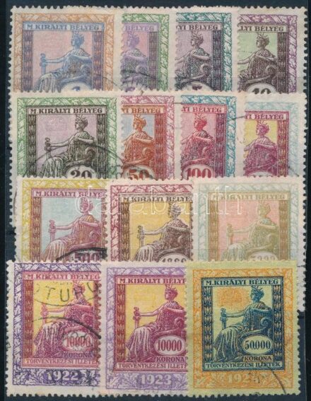 1922-1924 14 klf okmánybélyeg