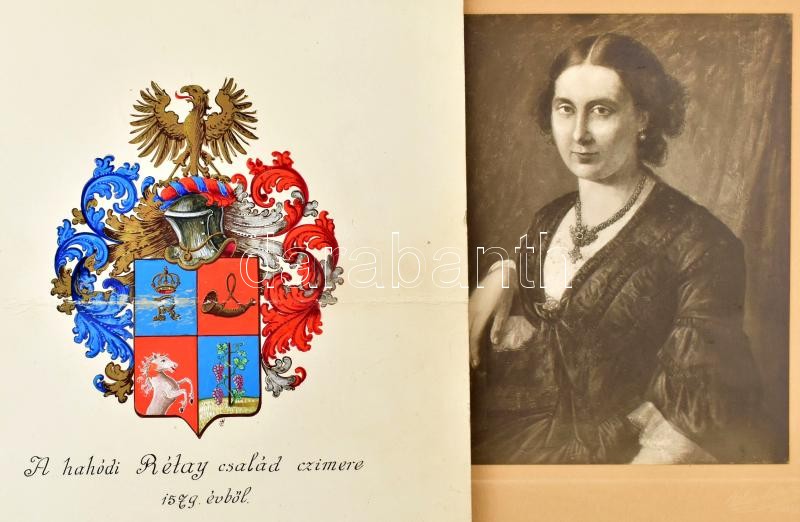 cca 1807-1950 hahódi Rétay - családra vonatkozó gyűjtemény, közte családi címer, Rétay Béla katonatiszt (Bp.-Tátrafüred Divald Károly) fotója, leszármazási lista, régi viaszpecsétes levél (Beregszász, 1807) és annak modern - Image 2