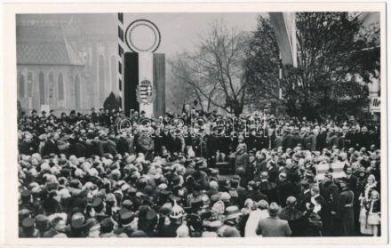 1938 Kassa, Kosice; bevonulás, Horthy Miklós beszédet mond / entry of the Hungarian troops