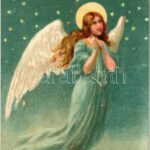1902 Boldog Újévet! / New Year greeting art postcard with angel. litho