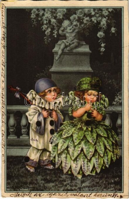 Romantic couple, clown. C.C.M. 2459. s: A. Bertiglia