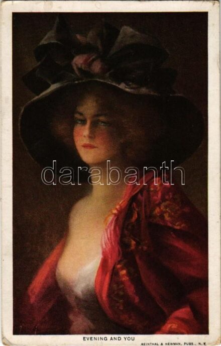 1913 'Evening and you' Lady art postcard. Reinthal & Newman Serie 109. (EK)