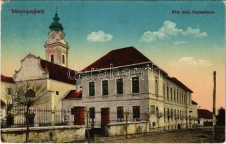 1917 Sátoraljaújhely, Római katolikus főgimnázium. Vasúti levelezőlapárusítás 21. sz. 1916. (ázott sarkak / wet corners)