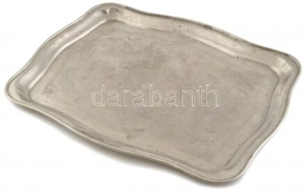 Berndorf alpakka tálca, jelzett, kopott, 44x34cm