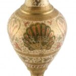 Réz váza, keleti, kopott, jelzés nélkül, m:49cm