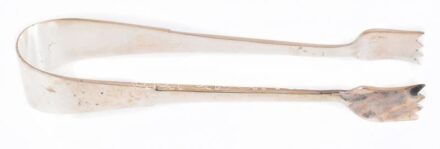 Ezüst (Ag) cukorfogó, jelzett, h:11cm, nettó: 20g