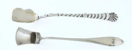Ezüst (Ag) fűszerkanál, 2db, jelzett, h:12-13cm, nettó:22g