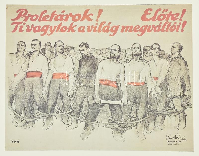 Aradi Nóra-Győrffy Sándor: A magyar Tanácsköztársaság művészete, 1979, 31 db plakát reprint + kísérő tanulmány - Image 4