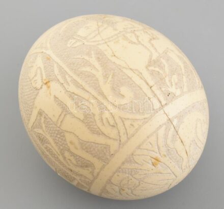 Faragott strucc tojás, repedt, lukas m:15cm