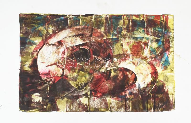 Olvashatatlan jelzéssel: Gesztusok. Olaj, karton. 36x55 cm