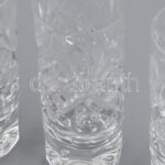 Ólomkristály likőrős pohár (6 db), csiszolt, hibátlan, m: 8,5 cm - Image 2