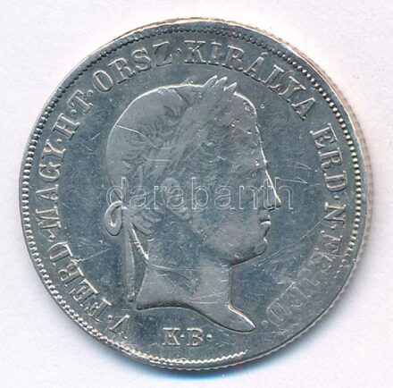 1848KB 20kr Ag 'V. Ferdinánd' T:2- patina, ph, karc, ü. Adamo B5