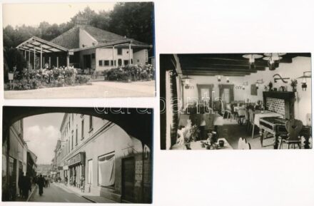 50 db MODERN fekete-fehér magyar város képeslap (Képzőművészeti Alap Kiadóvállalat) / 50 modern black and white Hungarian town-view postcards from the 60's