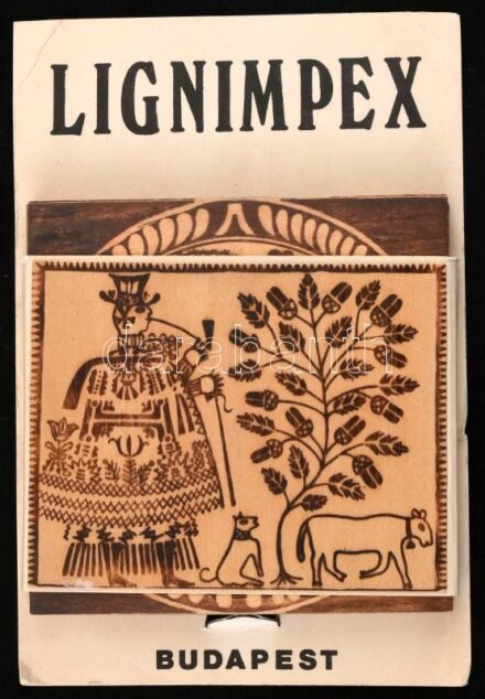 Lignimpex Bp. népi motívummal illusztrált falemez, 4 db, 10x10 cm