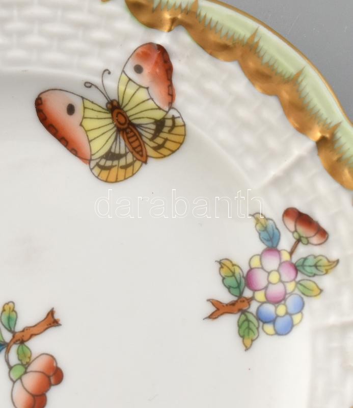 Herendi Viktória mintás 6 db tálka. Kézzel festett, jelzett, hibátlan, d:12 cm. - Image 3