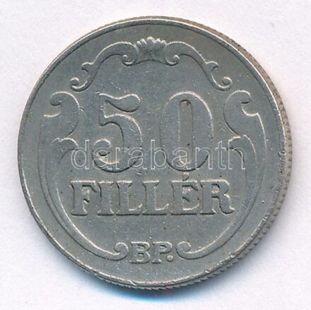 1926. 50f Cu-Ni T:2 patina, ph Adamo P5