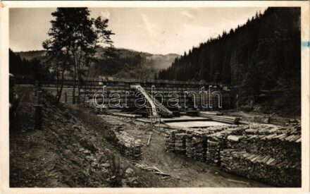 Kőrösmező, Yasinia, Yasinya, Jaszinya, Jassinja, Jasina; Hoverlai gát. Feig Bernát kiadása / dam (fa)