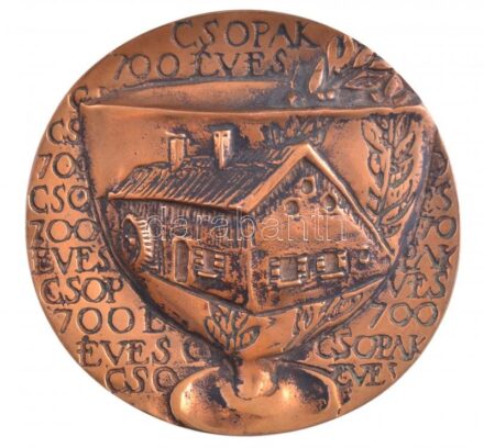 1977. 'Állami Gazdaságok Szőlészeti és Borászati Szakbizottsága VI. Borversenye - III. díj' kétoldalas, öntött bronz emlékérem (107mm) T:1-,2