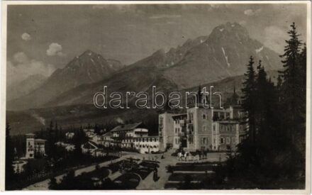 Újtátrafüred, Neu-Schmecks, Novy Smokovec (Magas-Tátra, Vysoké Tatry); látkép / general view (vágott / cut)
