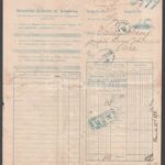 1878 DDSG fuvarlevél a Minerva hajó pecsétjével / DDSG bill of freight