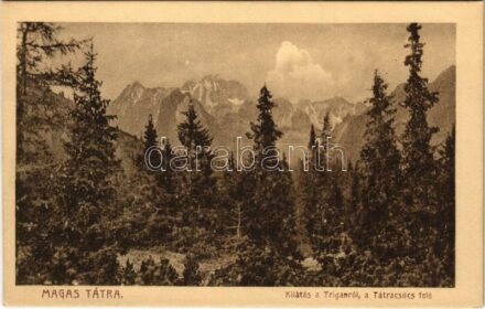 Tátra, Magas-Tátra, Vysoké Tatry; Kilátás a Triganról a Tátra-csúcs felé. Dr. Vigyázó János felvétele / mountain peaks
