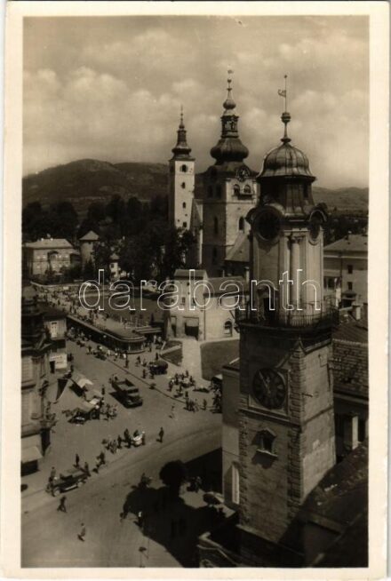 1947 Besztercebánya, Banská Bystrica; tér / square (EK)