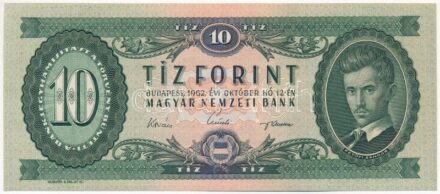 1962. 10Ft T:III szép papír Adamo F6