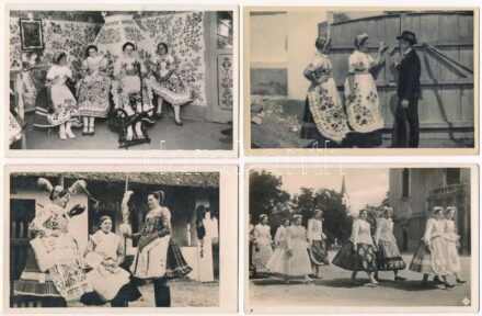 KALOCSAI NÉPVISELET - 28 db régi képeslap / Hungarian folklore - 28 pre-1945 postcards