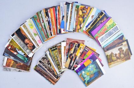 Kb. 334 db MODERN motívum képeslap: reklám, üdvözlő, művész / Cca. 334 modern motive postcards: advertisement, greeting, art