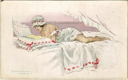 Erotic lady art postcard. Ars Parva 381-4. s: Clemency (EM)