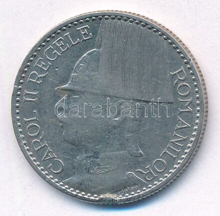 Románia 1937. 50L Ni 'II. Károly' T:2,2- Romania 1937. 50 Lei Ni 'Carol II' C:XF,VF Krause KM#55