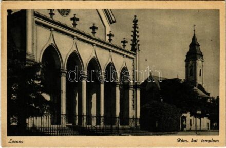 Losonc, Lucenec; Római katolikus templom. Filó Marcel kiadása / Catholic church