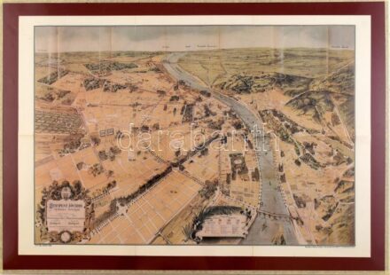 2 db Budapest facsimile térkép: Budapest főváros tájékozási tervrajza. Budapest Aigner féle térképe 66x46 cm 60x42 cm