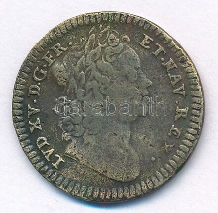 Franciaország DN 'XV. Lajos' kétoldalas fém zseton T:2-,3 France ND 'Louis XV' two-sided metal token C:VF,F