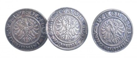 Ausztria 3db fém gomb 'Tirol' érmemotívummal Austria 3pcs fém button with 'Tyrol' coin motif