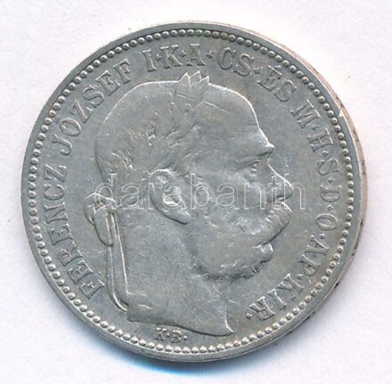 1895KB 1K Ag 'Ferenc József' T:2- patina, kis ph Adamo K5